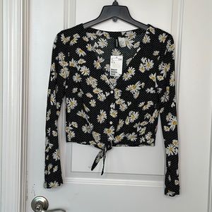 Daisy floral Long Sleeve blouse top